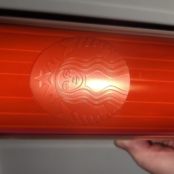 Starbucks Summer 2024 Venti Dome Tumbler Orange Pink Split Iridescent - Picture 2 of 5